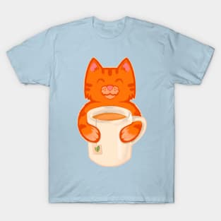 Cat Sipping Tea T-Shirt